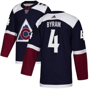 Gorgeous Adidas Avalanche #4 Bowen Byram Navy Youth Alternate Authentic Stitched NHL Jersey for top   notch game   day wear