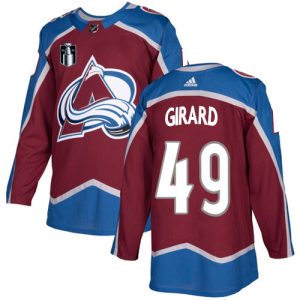 Gorgeous Adidas Avalanche #49 Samuel Girard Burgundy Youth 2022 Stanley Cup Final Patch Home Authentic Stitched NHL Jersey for top   notch game   day wear
