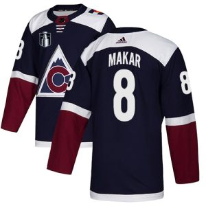 Gorgeous Adidas Avalanche #8 Cale Makar Navy Youth 2022 Stanley Cup Final Patch Alternate Authentic Stitched NHL Jersey for a valuable hockey collectible