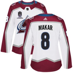 Gorgeous Adidas Avalanche #8 Cale Makar White Women's 2022 Stanley Cup Champions Road Authentic Stitched NHL Jersey for die   hard Blackhawks fans