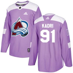 Gorgeous Adidas Avalanche #91 Nazem Kadri Purple Authentic Fights Cancer Stitched NHL Jersey to support your favorite players