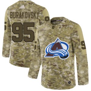 Gorgeous Adidas Avalanche #95 Andre Burakovsky Camo Authentic Stitched NHL Jersey for an exciting hockey game