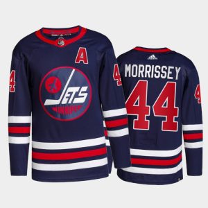 Gorgeous Adidas Jets #44 Josh Morrissey Men's 2021 22 Alternate Authentic NHL Jersey   Navy to stand out at the stadium