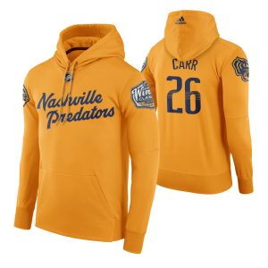 Gorgeous Adidas Predators #26 Daniel Carr Men's Yellow 2020 Winter Classic Retro NHL Hoodie to add to your hockey memorabilia collection