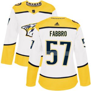 Gorgeous Adidas Predators #57 Dante Fabbro White Road Authentic Women's Stitched NHL Jersey for die   hard Blackhawks fans