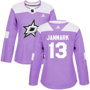 Gorgeous Adidas Stars #13 Mattias Janmark Purple Authentic Fights Cancer Women's Stitched NHL Jersey to add to your hockey memorabilia collection