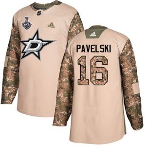 Gorgeous Adidas Stars #16 Joe Pavelski Camo Authentic 2017 Veterans Day Youth 2020 Stanley Cup Final Stitched NHL Jersey for an exciting hockey game