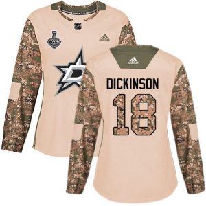 Gorgeous Adidas Stars #18 Jason Dickinson Camo Authentic 2017 Veterans Day Women's 2020 Stanley Cup Final Stitched NHL Jersey to show your team love