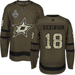Gorgeous Adidas Stars #18 Jason Dickinson Green Salute to Service Youth 2020 Stanley Cup Final Stitched NHL Jersey to add to your hockey memorabilia collection