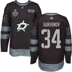 Gorgeous Adidas Stars #34 Denis Gurianov Black 1917 2017 100th Anniversary 2020 Stanley Cup Final Stitched NHL Jersey for top   notch game   day wear