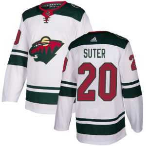 Gorgeous Adidas Wild #20 Ryan Suter White Road Authentic Stitched Youth NHL Jersey for an exciting hockey game
