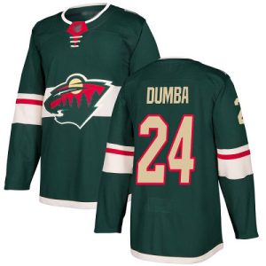 Gorgeous Adidas Wild #24 Matt Dumba Green Home Authentic Stitched Youth NHL Jersey for top   notch game   day wear