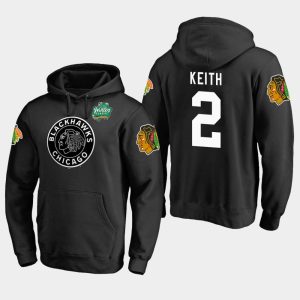 Gorgeous Blackhawks #2 Duncan Keith Black 2018 Winter Classic Primary Logo Pullover Hoodie for an exciting hockey game