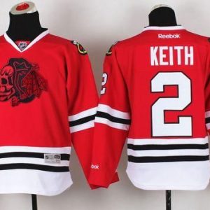 Gorgeous Blackhawks #2 Duncan Keith Red(Red Skull) Stitched Youth NHL Jersey to support your favorite players