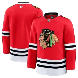 Gorgeous Chicago Blackhawks Home Premium Jersey   Red/White for top   notch game   day wear