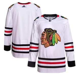 Gorgeous Chicago Blackhawks adidas Men's Away Primegreen Authentic Jersey   White to add to your hockey memorabilia collection