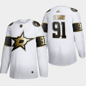 Gorgeous Dallas Stars #91 Tyler Seguin Men's Adidas White Golden Edition Limited Stitched NHL Jersey for top   notch game   day wear