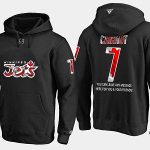 Gorgeous Jets #7 Ben Chiarot NHL Banner Wave Usa Flag Black Hoodie to stand out at the stadium