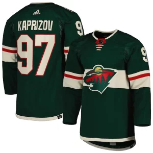Gorgeous Kirill Kaprizov Minnesota Wild adidas Home Primegreen Authentic Player Jersey   Green to stand out at the stadium