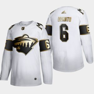 Gorgeous Minnesota Wild #6 Ryan Donato Men's Adidas White Golden Edition Limited Stitched NHL Jersey for die   hard Blackhawks fans