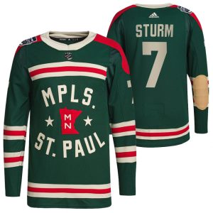 Gorgeous Minnesota Wild #7 Nico Sturm Men's Adidas 2022 Winter Classic Authentic NHL Jersey for top   notch game   day wear