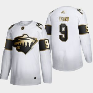 Gorgeous Minnesota Wild #9 Mikko Koivu Men's Adidas White Golden Edition Limited Stitched NHL Jersey to show your team love