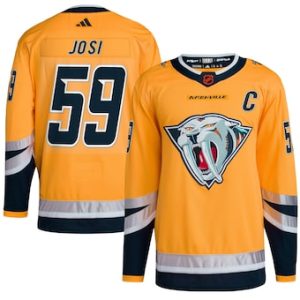 Gorgeous Nashville Predators #59 Roman Josi Men's adidas Reverse Retro 2.0 Authentic Player Jersey   Gold to stand out at the stadium