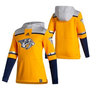 Gorgeous Nashville Predators Blank Adidas Reverse Retro Pullover Hoodie Gold for an exciting hockey game
