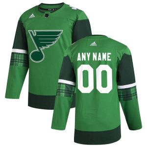 Gorgeous St. Louis Blues Men's Adidas 2020 St. Patrick's Day Custom Stitched NHL Jersey Green to add to your hockey memorabilia collection