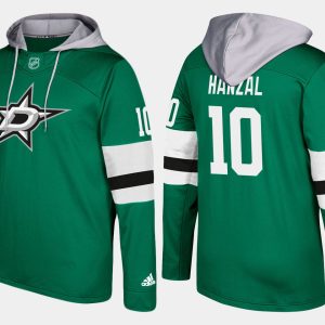Gorgeous Stars #10 Martin Hanzal Green Name And Number Hoodie for top   notch game   day wear