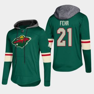 Gorgeous Wild #21 Eric Fehr Green 2018 Pullover Platinum Hoodie for an exciting hockey game