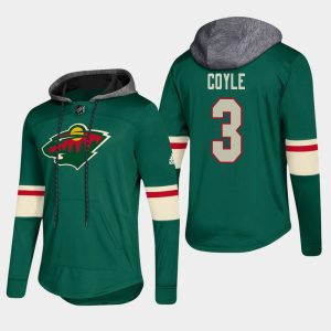 Gorgeous Wild #3 Charlie Coyle Green 2018 Pullover Platinum Hoodie for true hockey enthusiasts
