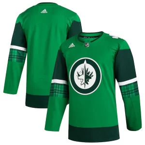 Gorgeous Winnipeg Jets adidas 2023 St. Patrick's Day Primegreen Authentic Jersey   Kelly Green to support your favorite players