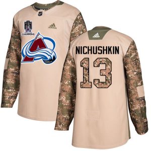Impressive Adidas Avalanche #13 Valeri Nichushkin Camo Authentic Youth 2022 Stanley Cup Champions Veterans Day Stitched NHL Jersey for true hockey enthusiasts