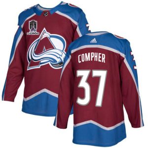 Impressive Adidas Avalanche #37 J.T. Compher Burgundy Youth 2022 Stanley Cup Champions Burgundy Home Authentic Stitched NHL Jersey to add to your hockey memorabilia collection