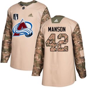 Impressive Adidas Avalanche #42 Josh Manson Camo 2022 Stanley Cup Final Patch Authentic Veterans Day Stitched NHL Jersey to show your team love