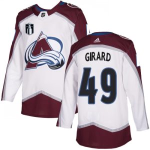 Impressive Adidas Avalanche #49 Samuel Girard White Youth 2022 Stanley Cup Final Patch Road Authentic Stitched NHL Jersey to show your team love