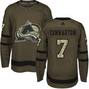 Impressive Adidas Avalanche #7 Kevin Connauton Green Salute to Service Stitched Youth NHL Jersey to show your team love