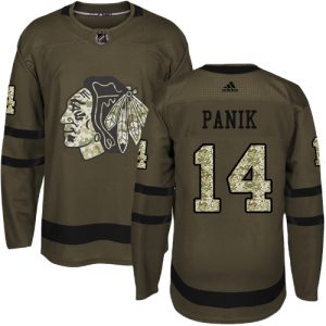 Impressive Adidas Blackhawks #14 Richard Panik Green Salute to Service Stitched Youth NHL Jersey for an exciting hockey game