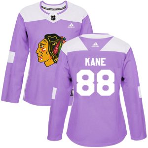 Impressive Adidas Blackhawks #88 Patrick Kane Purple Authentic Fights Cancer Women's Stitched NHL Jersey to show your team love