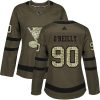 Impressive Adidas Blues #90 Ryan O'Reilly Green Salute to Service Women's Stitched NHL Jersey for true hockey enthusiasts