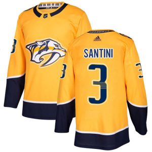 Impressive Adidas Predators #3 Steven Santini Yellow Home Authentic Stitched Youth NHL Jersey to add to your hockey memorabilia collection