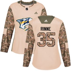 Impressive Adidas Predators #35 Pekka Rinne Camo Authentic 2017 Veterans Day Women's Stitched NHL Jersey to stand out at the stadium