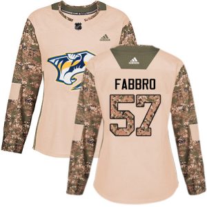 Impressive Adidas Predators #57 Dante Fabbro Camo Authentic 2017 Veterans Day Women's Stitched NHL Jersey to add to your hockey memorabilia collection