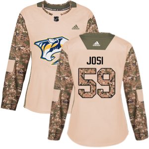 Impressive Adidas Predators #59 Roman Josi Camo Authentic 2017 Veterans Day Women's Stitched NHL Jersey for a valuable hockey collectible