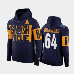 Impressive Adidas Predators #64 Mikael Granlund 2022 Stadium Series NHL Hoodie   Smashville Navy for an exciting hockey game