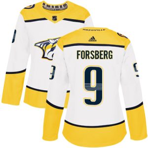 Impressive Adidas Predators #9 Filip Forsberg White Road Authentic Women's Stitched NHL Jersey for a memorable sports moment