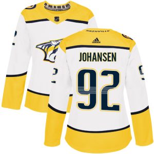 Impressive Adidas Predators #92 Ryan Johansen White Road Authentic Women's Stitched NHL Jersey for true hockey enthusiasts