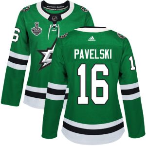 Impressive Adidas Stars #16 Joe Pavelski Green Home Authentic Women's 2020 Stanley Cup Final Stitched NHL Jersey to add to your hockey memorabilia collection