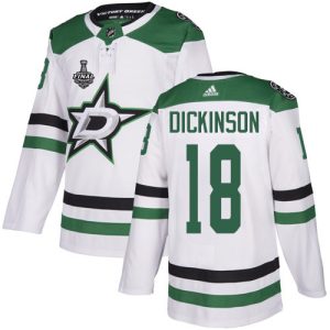Impressive Adidas Stars #18 Jason Dickinson White Road Authentic Youth 2020 Stanley Cup Final Stitched NHL Jersey to show your team love